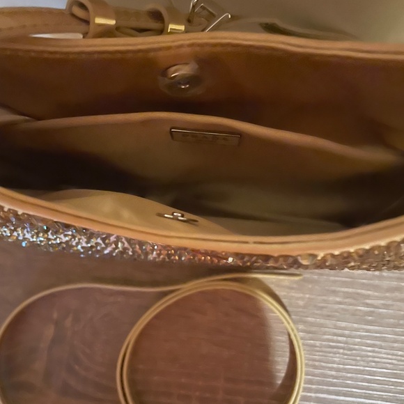 Prada Cleo Gold Crystal Satin Purse - Picture 5 of 6